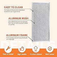 Vista 2 de Beaquicy - Filtro de grasa para microondas W10208631A actualizado 2025 de aproximadamente 13 x 6 pulgadas, repuesto para microondas Whirlpool GE