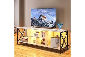 75 Inch TV Stand with LED Lights by HNEBC
