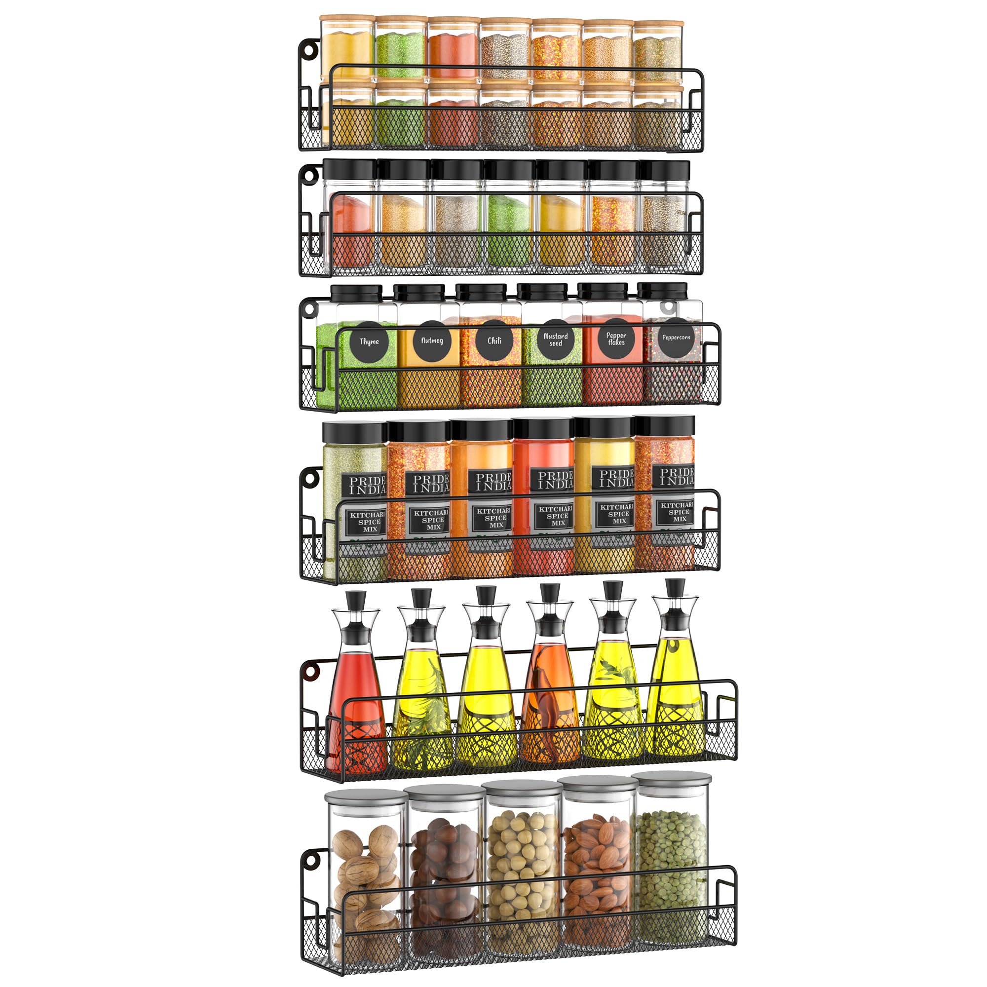 Cast Iron Spice Rack 6-Pack