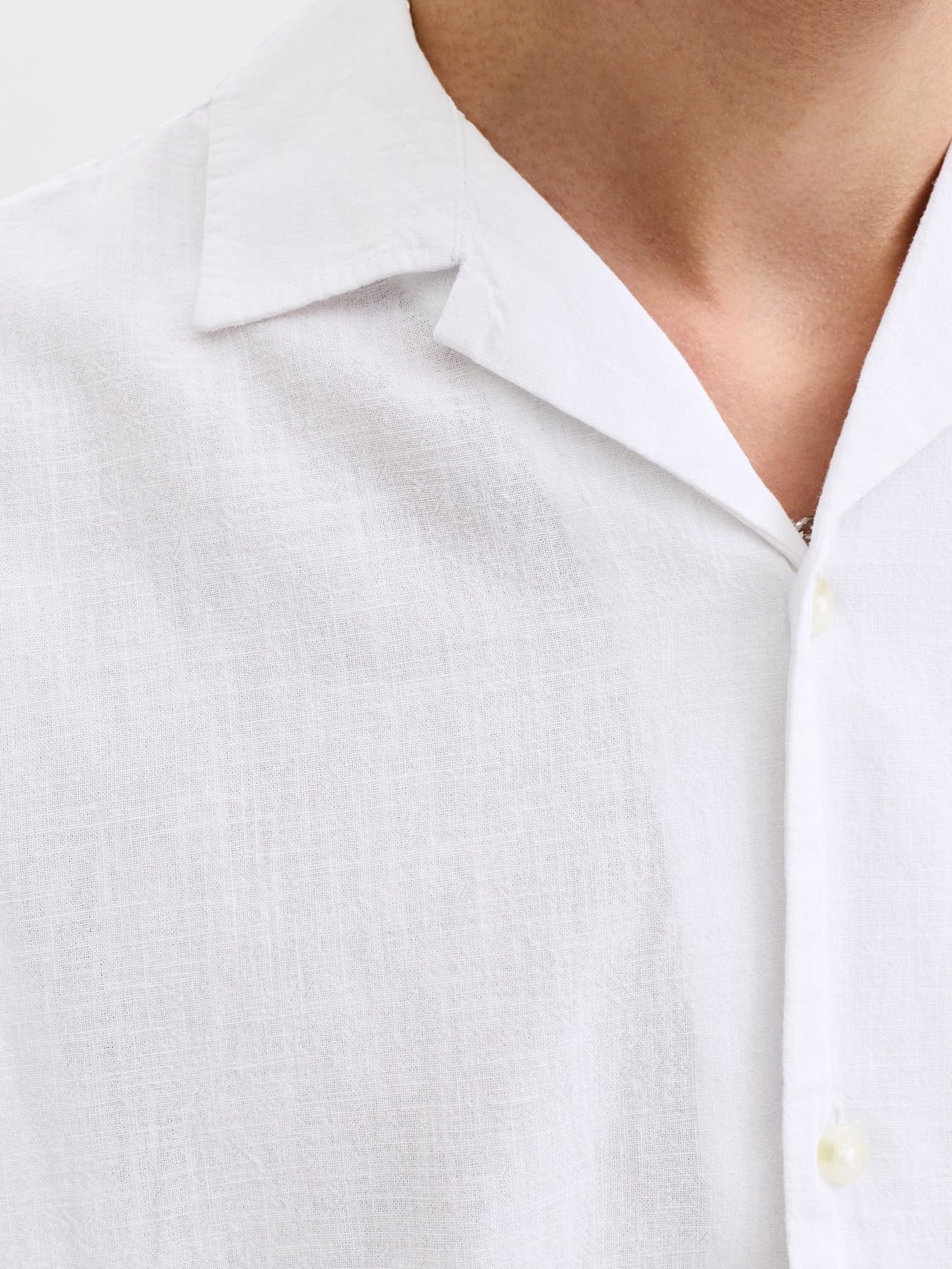 JACK & JONES Shirt Jjesummer Linen Blend Resort-Maglietta SS SN Uomo