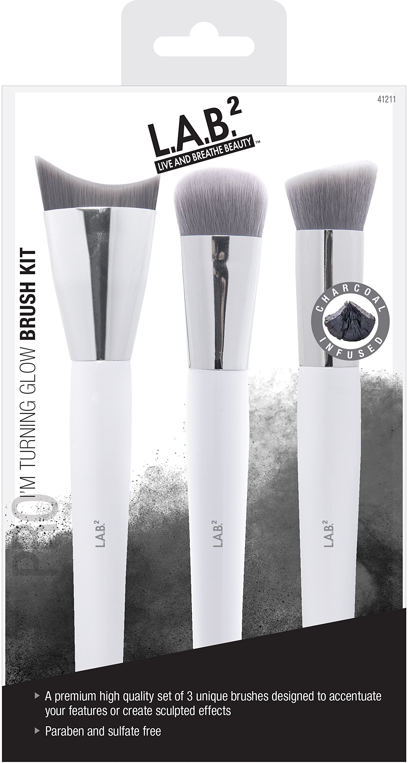 L.A.B.2 Charcoal Highlight & Contour Brush Kit