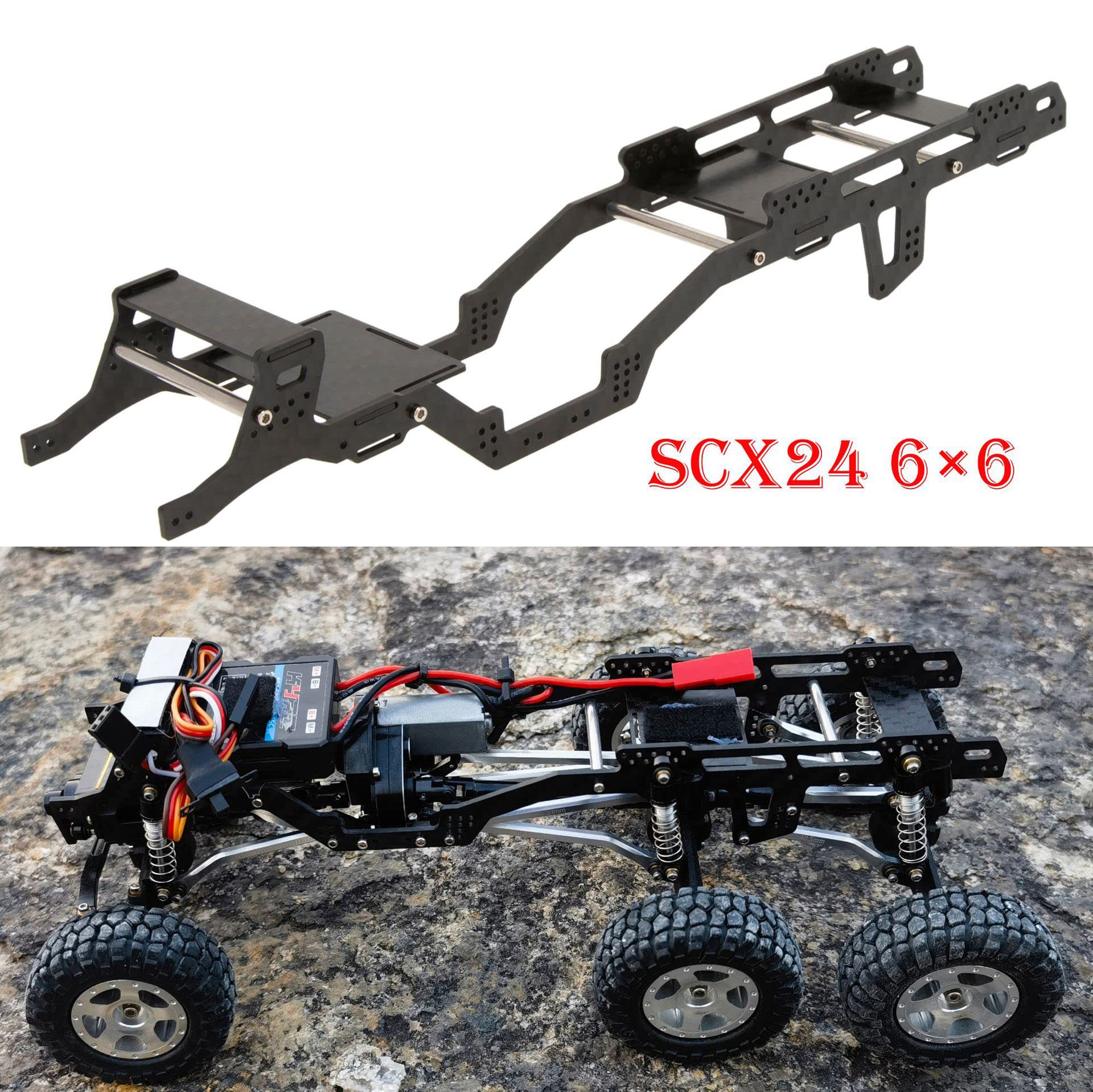 Palumma Kohlefaser LCG Chassis Kit für 1/24 Axial SCX24 6x6 Low