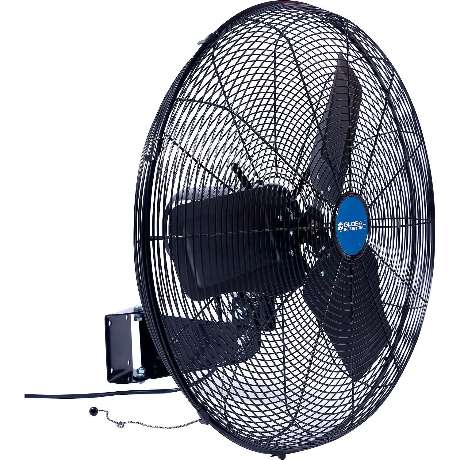 24" Outdoor Rated Oscillating Wall Mount Fan by Global Industrial – 24" Diameter, Metal, Black, Model 292450C