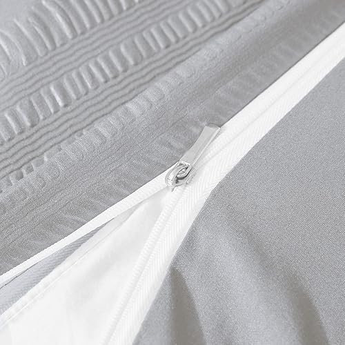 Miniatura 10 de Juego de funda de edredón de algodón egipcio de 1000 tc, reversible, 3 piezas, funda de edredón de algodón envejecido, suave y transpirable