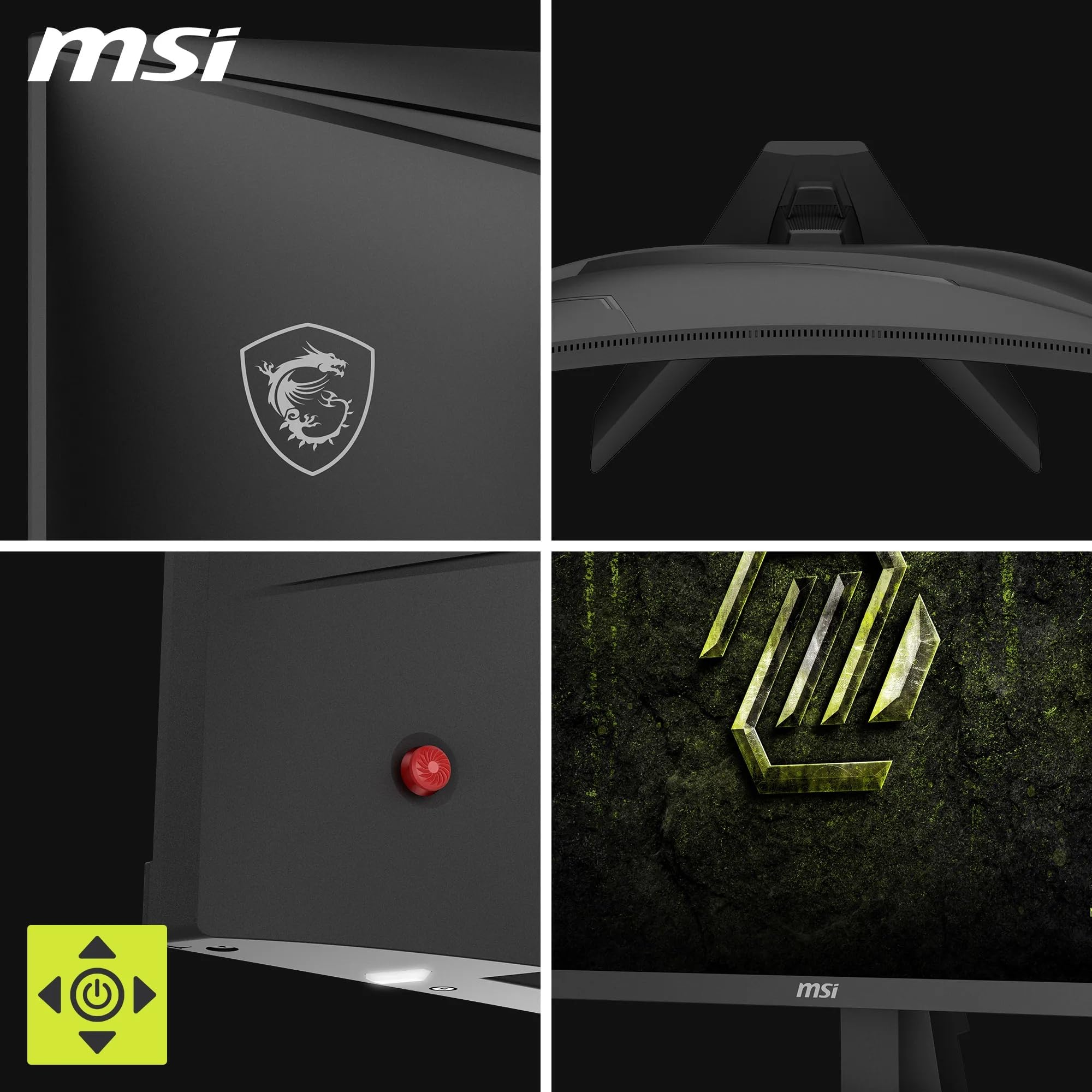 MSI MAG 275CF X24 Écran Gaming incurvé 27" FHD | Dalle Rapid VA 1920x1080, 240 Hz, 0,5ms, courbure 1500R, compatible VESA, HDMI, DisplayPort, Adaptive-Sync