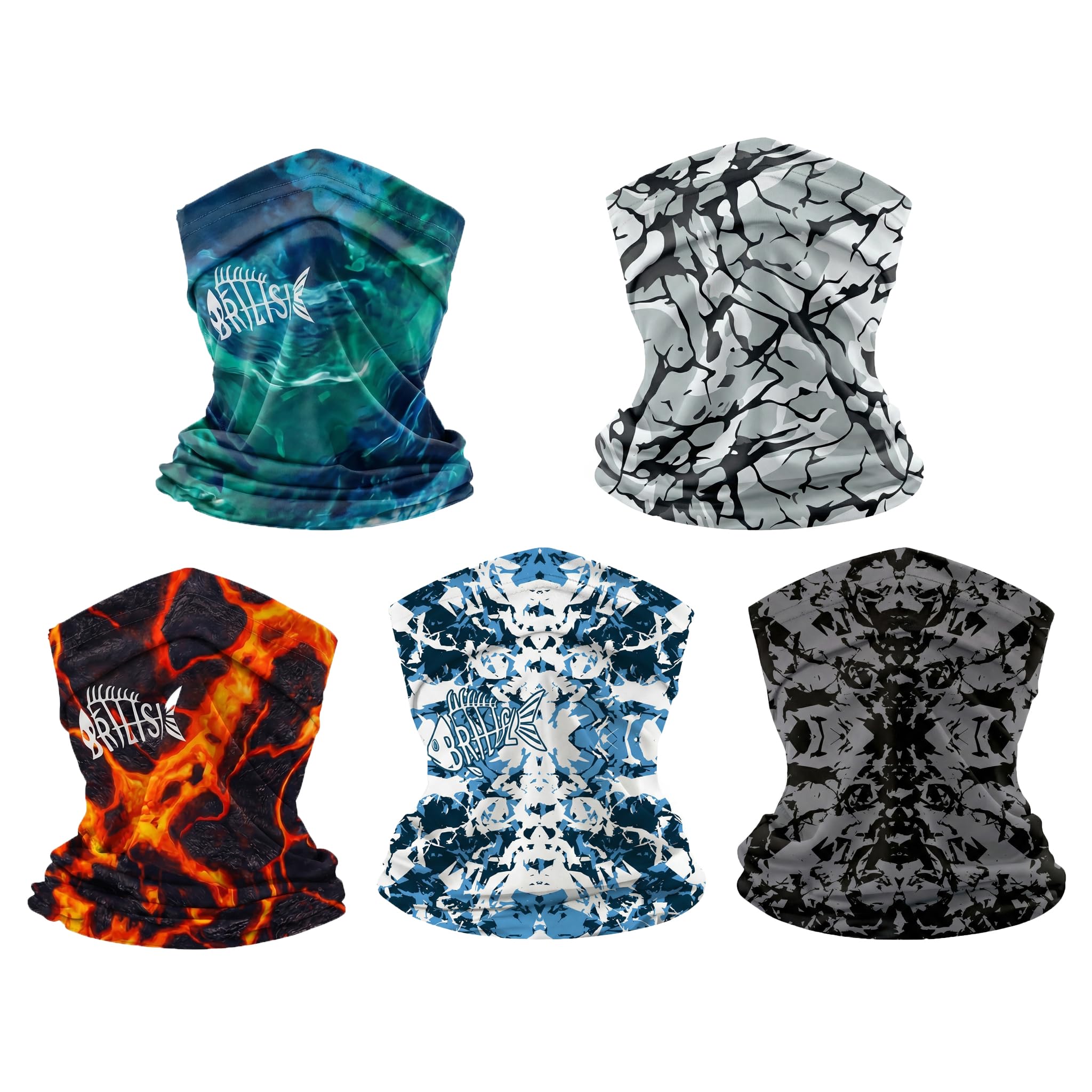 UPF 50 Sun Protection Neck Gaiter - 13-in-1 Multifunctional Face Cover for Hiking, Fishing, Cycling