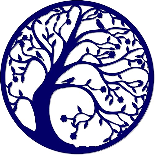 Letrero de pared de metal con diseño de árbol de la vida, diseño de amor familiar, de metal sólido, decorativo para el hogar, para colgar en la