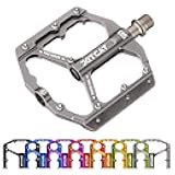Mountain Bike Pedals Flat - MTB Pedals Flat, Bicycle Pedals, Road Bike Pedals, BMX Pedals, for BMX MTN Road Gravel EBike, Specialized Parts, Adults, Aluminum Metal Stamp 9/16