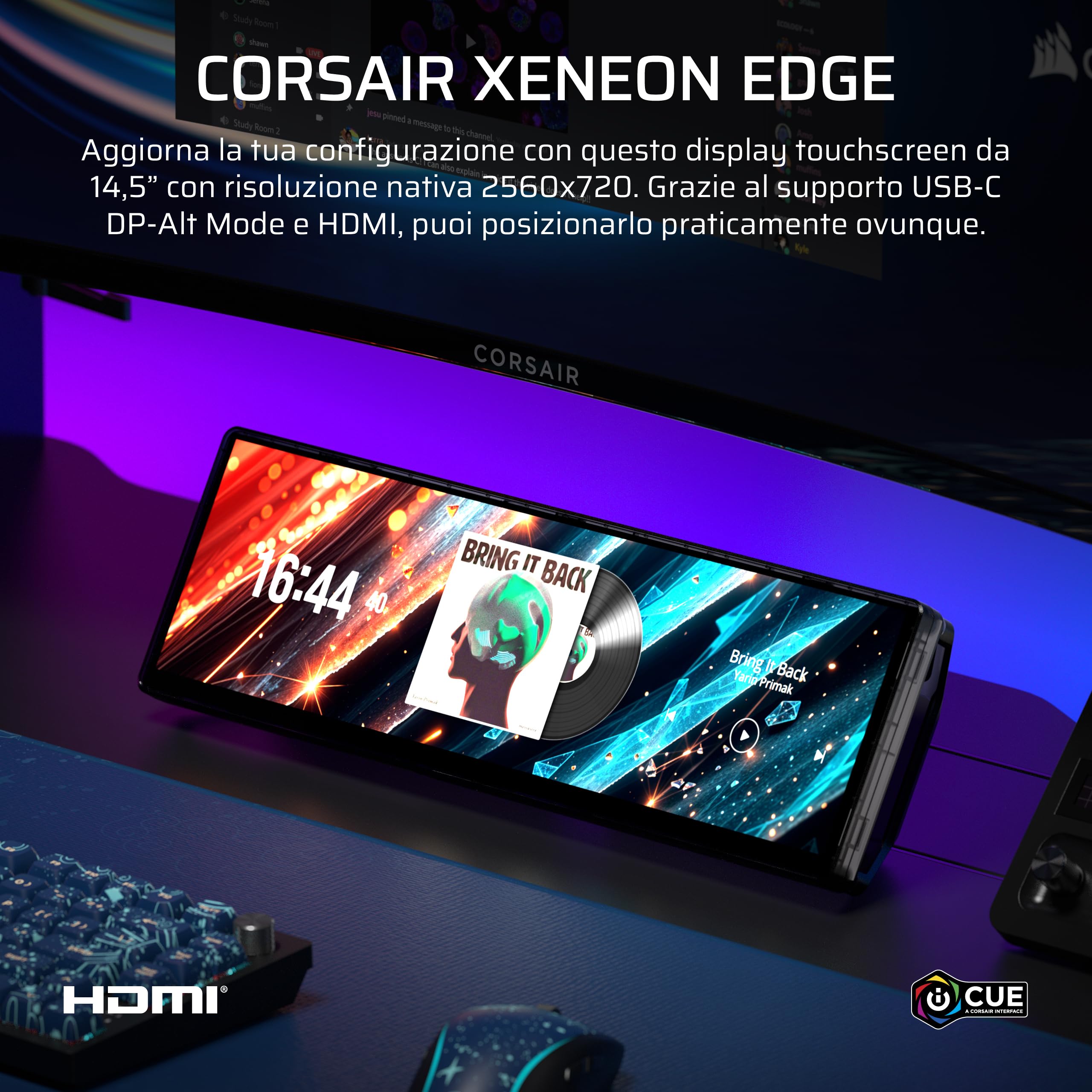 Corsair XENEON EDGE da 14,5" Touchscreen LCD – Fumo