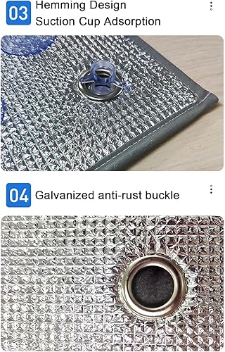 Miniatura 7 de Película reflectante para ventana, película opaca total para ventana de privacidad, película aislante de papel de aluminio para sala de sol,