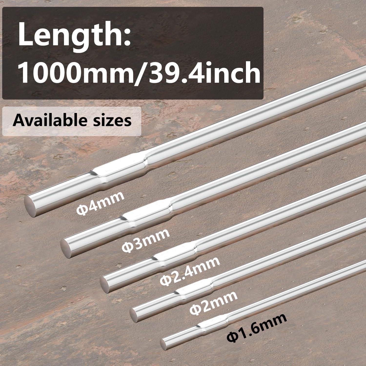 Varilla de Soldadura Aluminio ER1070 1m TIG MIG Alambre de Aporte para Aluminio Puro Aplicaciones Eléctricas y Térmicas Argón,1.6mm