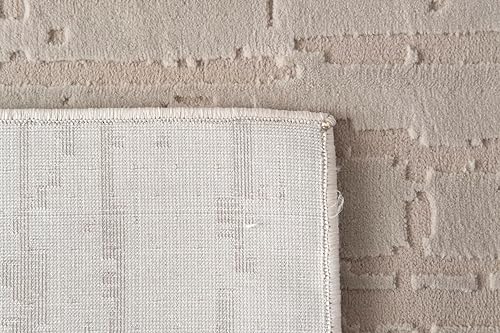 Miniatura 7 de Revival Rugs Alfombra de área lavable Ebb de 5'3"x8' para sala de estar y dormitorio - 100% reciclada, certificación Oeko-TEX, pelo medio, topo