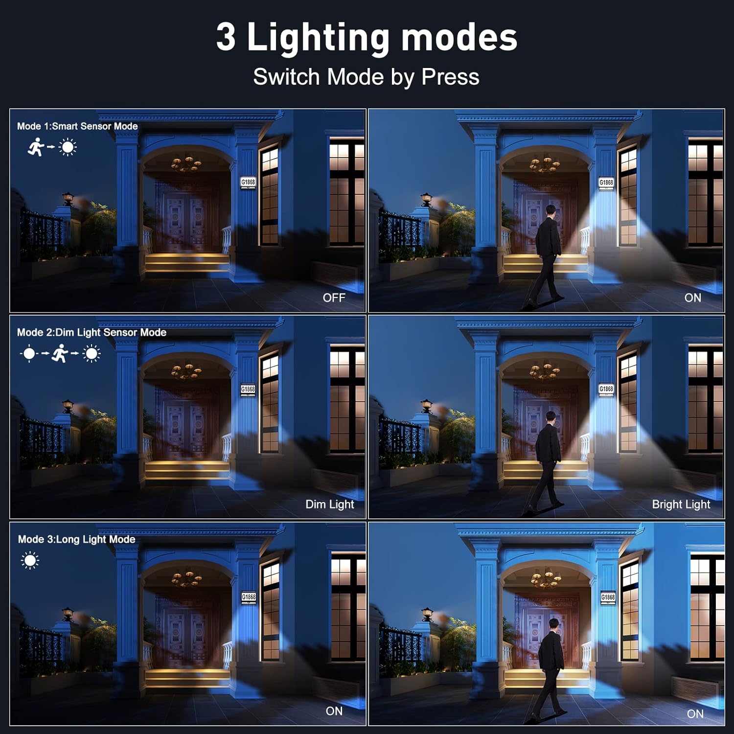 Bеѕt Dеаl 🛒 House Numbers Solar Powered Address Sign, Motion Sensor Waterproof House Number for Outside, LED Illuminated Address Plaques for Yard Outdoor Street Wall