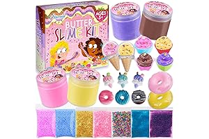 Butter Slime Kit for Girls - Fluffy & Scented Slime with Ice...