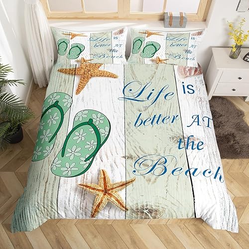 Funda de edredón tamaño Queen, funda de edredón de madera verde y blanca con 2 fundas de almohada para adolescentes, juego de ropa de cama de madera