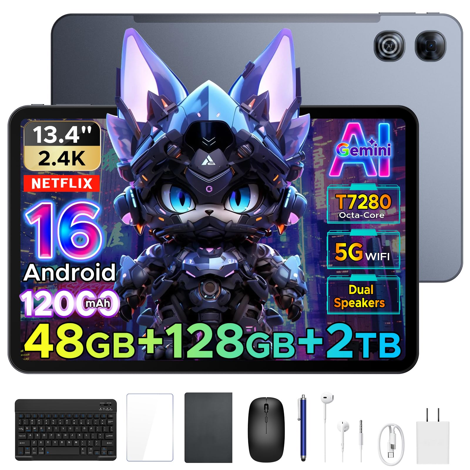 2026新型 Android16 タブレット P13 8コアCPU 120Hz Amazon.co.jp: 【2026新登場 Android16 タブレット 13インチFHD+大画面