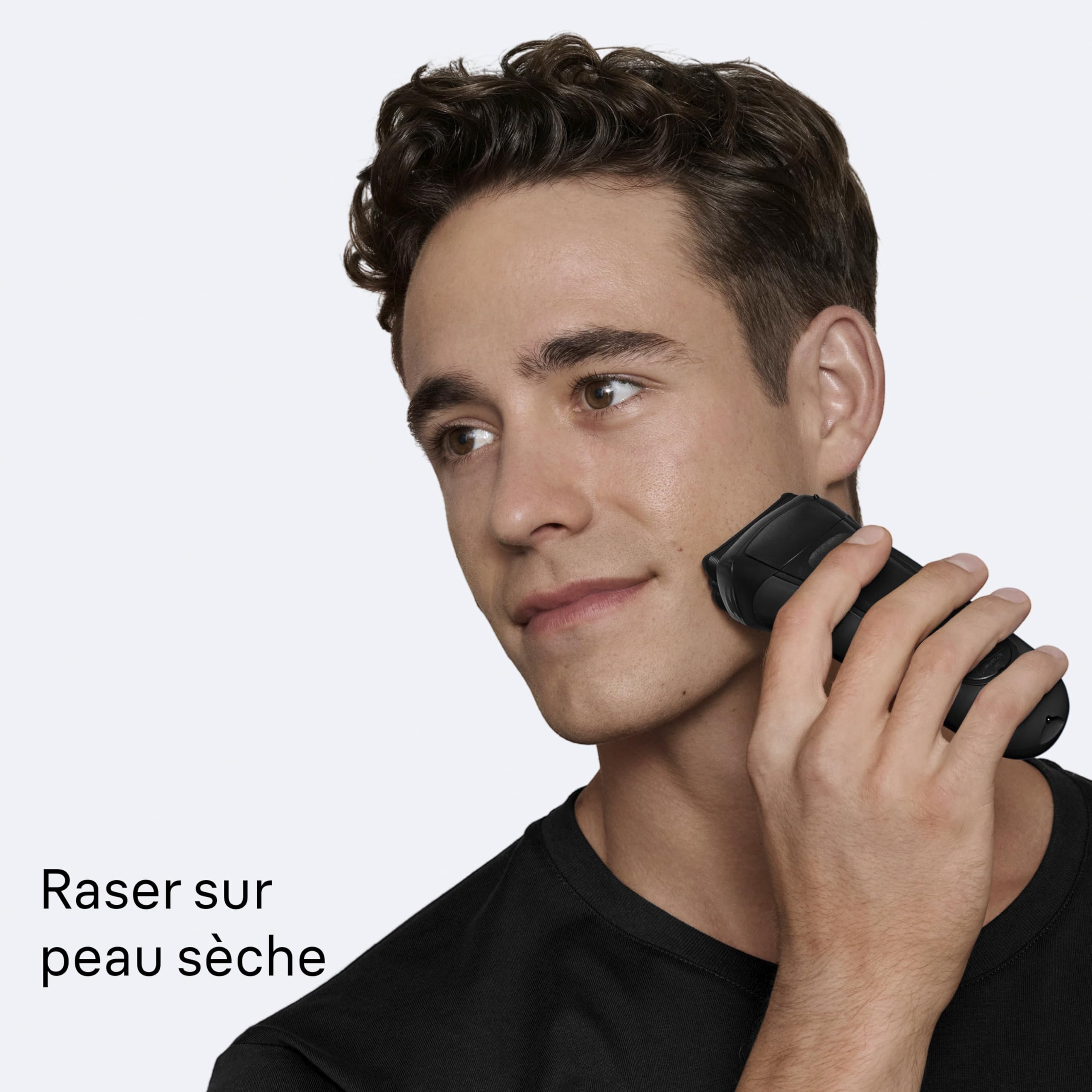 Braun Rasoir Electrique A Barbe Homme Series 3 300S A Grille, Gris, Etanche, Lames Flexibles Pour Bien Raser Le Visage, 5 Sabots, Tondeuse Centrale Et 2 Eléments De Rasage