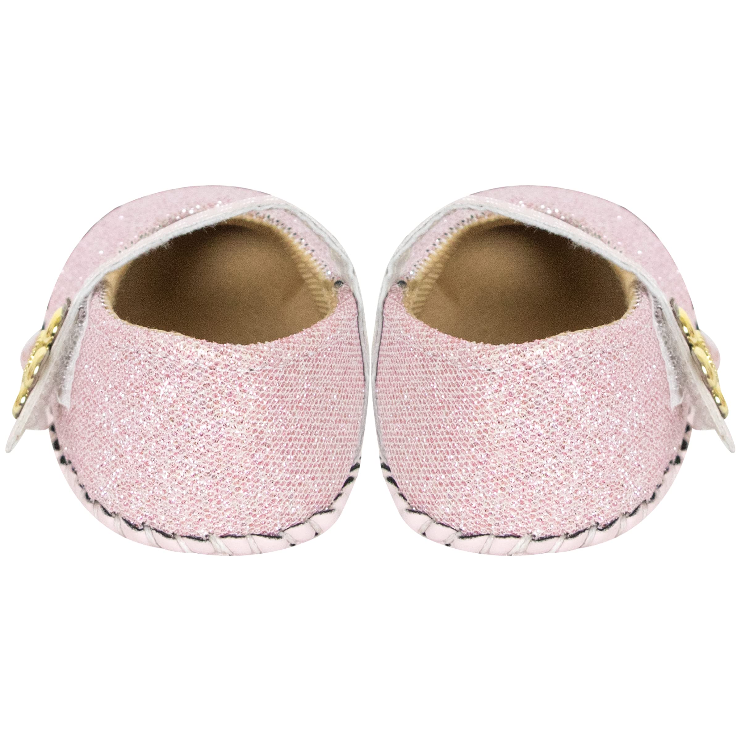 Neska Moda Baby Girls Synthetic Leather Hook & Loop Loafer Booties/Shoes For 0 To 6 Months (Pink) 1