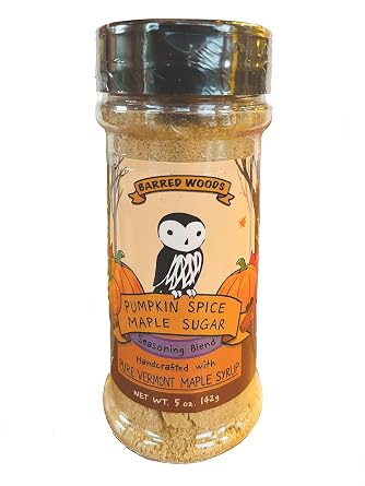 Pumpkin Spice Maple Sugar - 5 oz Jar- From Barred Woods Maple