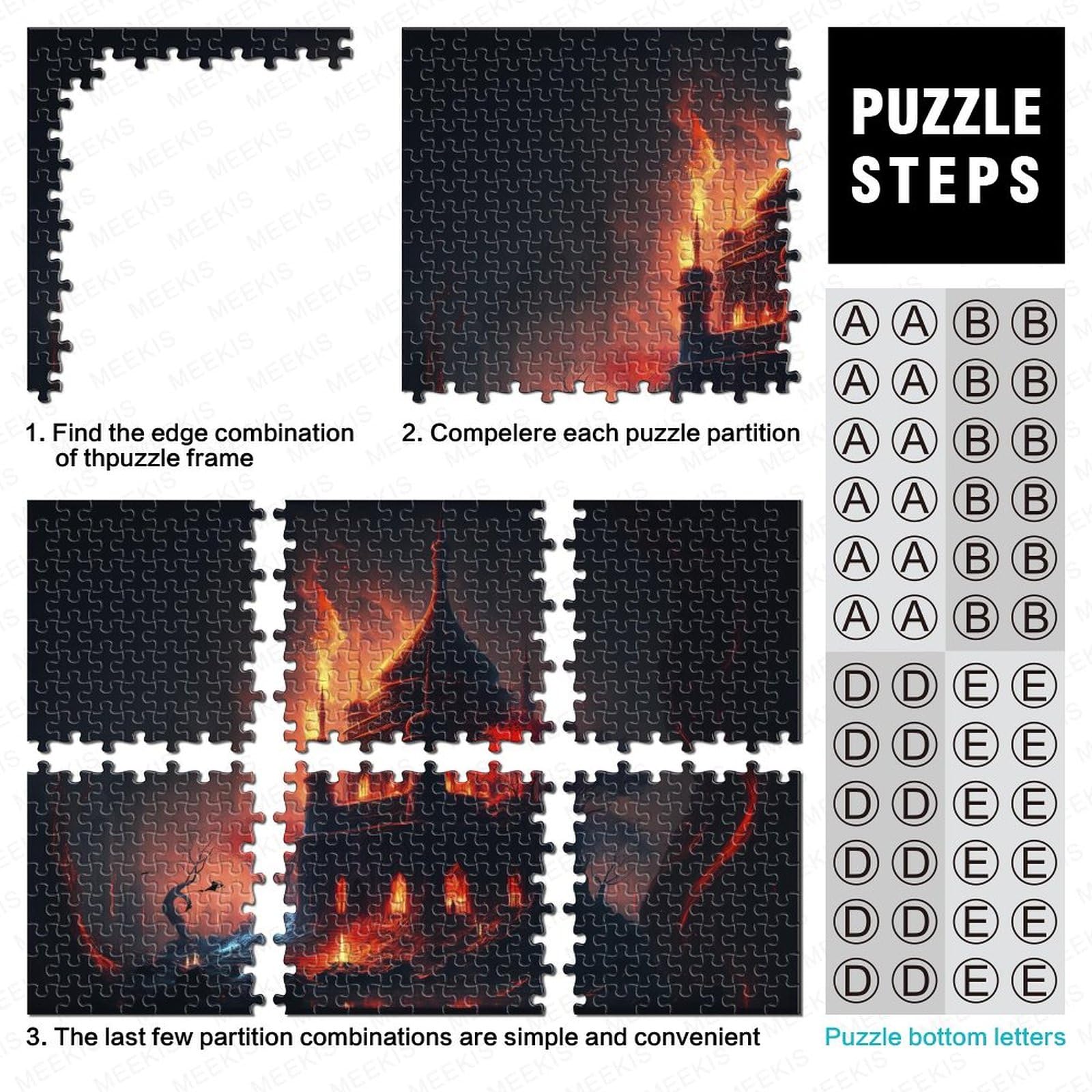 Puzzle per adulti Castello nel cielo Puzzle in legno da 1000