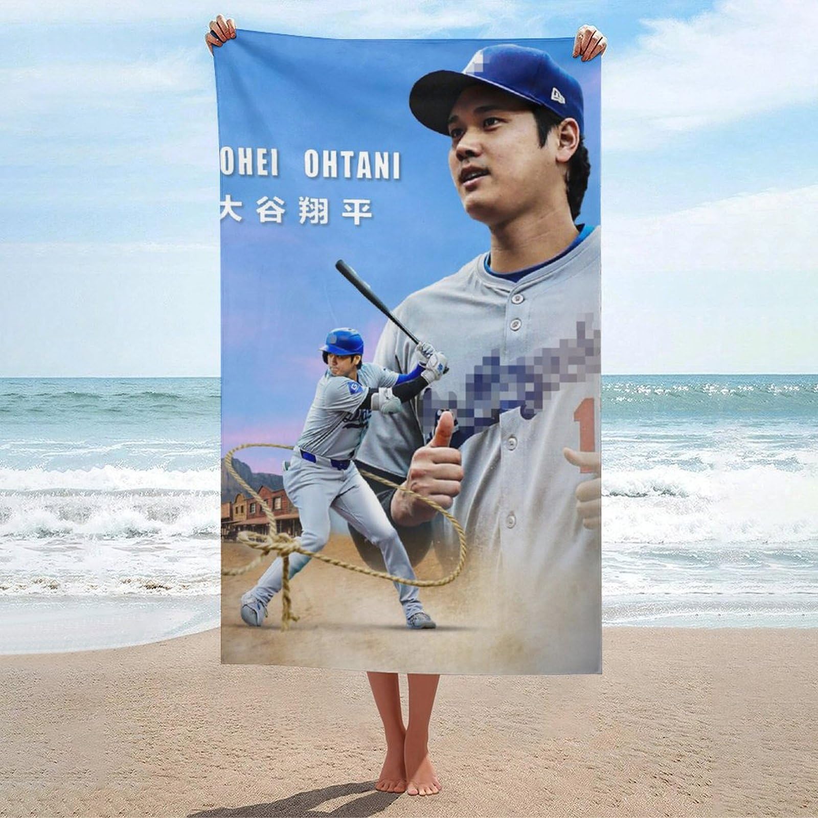 Amazon.co.jp: 大谷翔平 (16)バスタオルソフトビーチタオル超吸収性