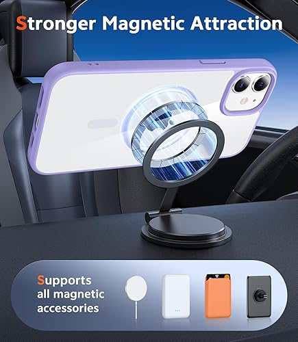 Miniatura 38 de Fntcase Funda para iPhone 15 Plus y 14 Plus de 6.7 pulgadas, magnética, a prueba de golpes de grado militar, antiamarilleo, delgada, protectora