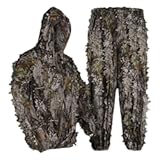Hunting Ghillie Suit, 3D Leafy Camo Suit Military and Shooting Accessories Tactical Gear Clothing
