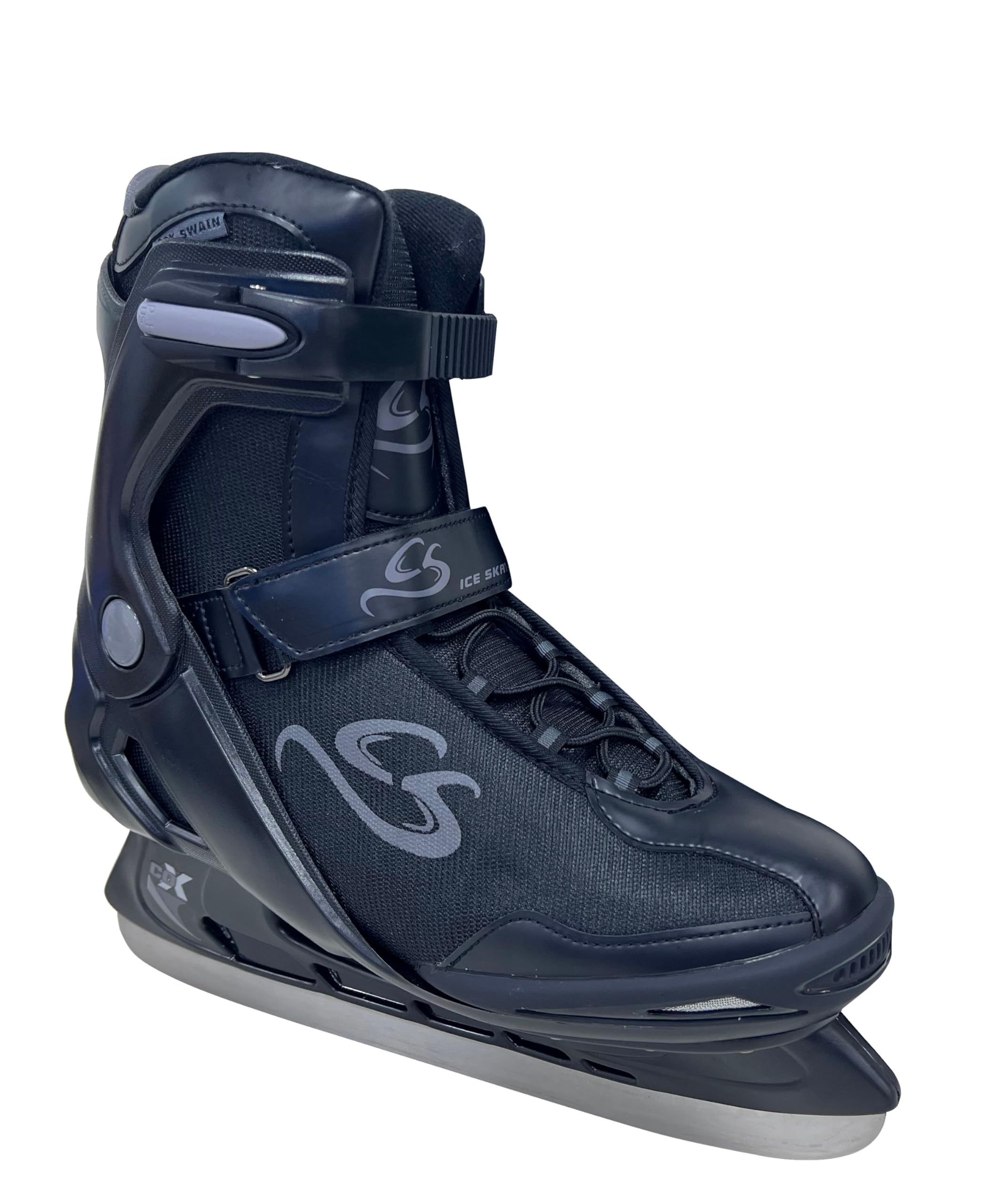 Cox Swain Schlittschuhe Frost, Softboots für Kinder und Erwachsene, Anfänger/Fortgeschrittene, Bequeme Passform, Edelstahlkufe vorgeschliffen, Gr. 38-46