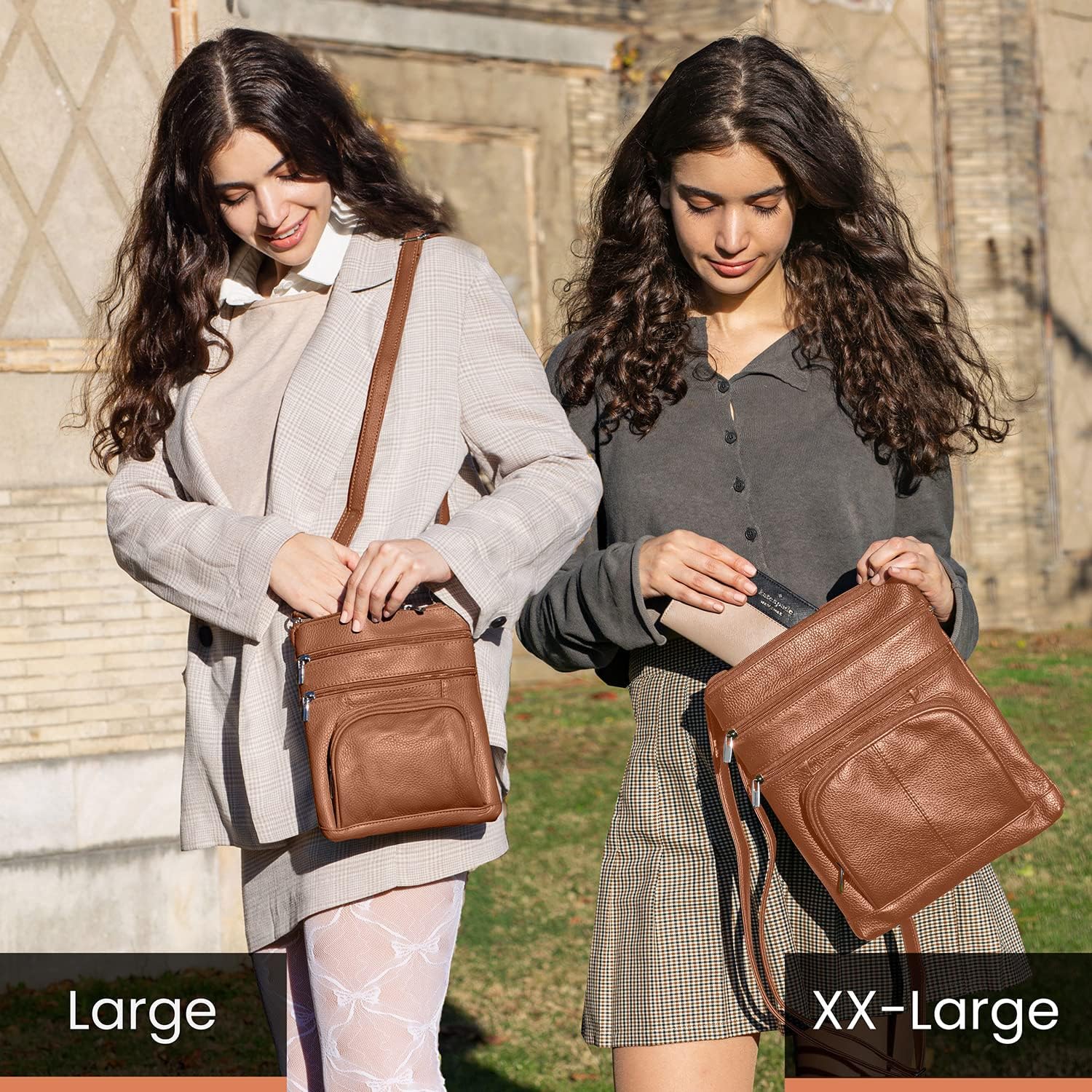 TOVOSO Crossbody Bag for Women, Genuine Leather Multi-Pocket Purse with Adjustable Strap, RFID Protection, Built-In Wallet - Image 3