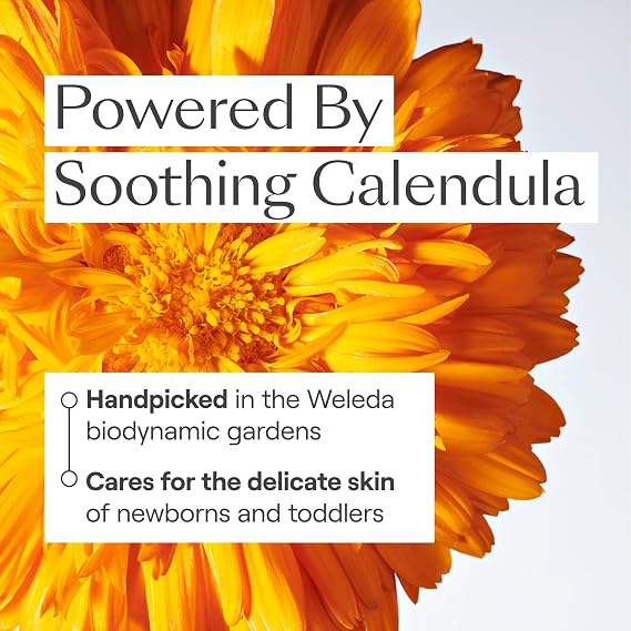 Weleda Baby Calendula 2-in-1 Gentle Shampoo and Body Wash, 6.8 Fluid Ounce, Plant Rich Cleanser with Calendula and Sweet Almond Oil