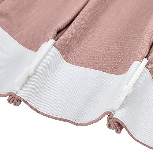 Miniatura 26 de Frelement Cortinas plisadas de lino de algodón extra anchas para oscurecer la habitación, 120 pulgadas de ancho x 96 pulgadas de largo, cortinas