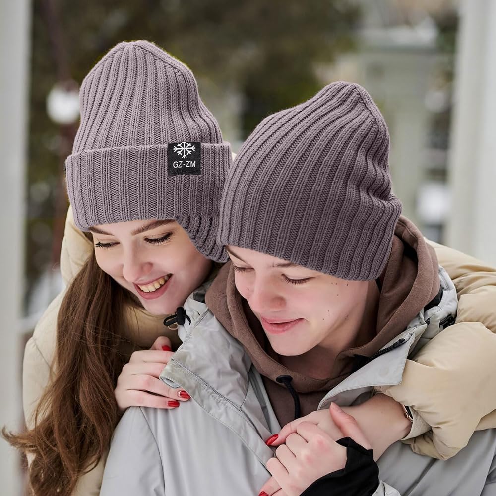 Bonnet D’hiver Double Couche Avec Doublure Polaire – Unisexe, élastique (55-59 Cm) – Coupe-vent, Chaud Et Respirant – Pour Ski, Marche, Ville - 8