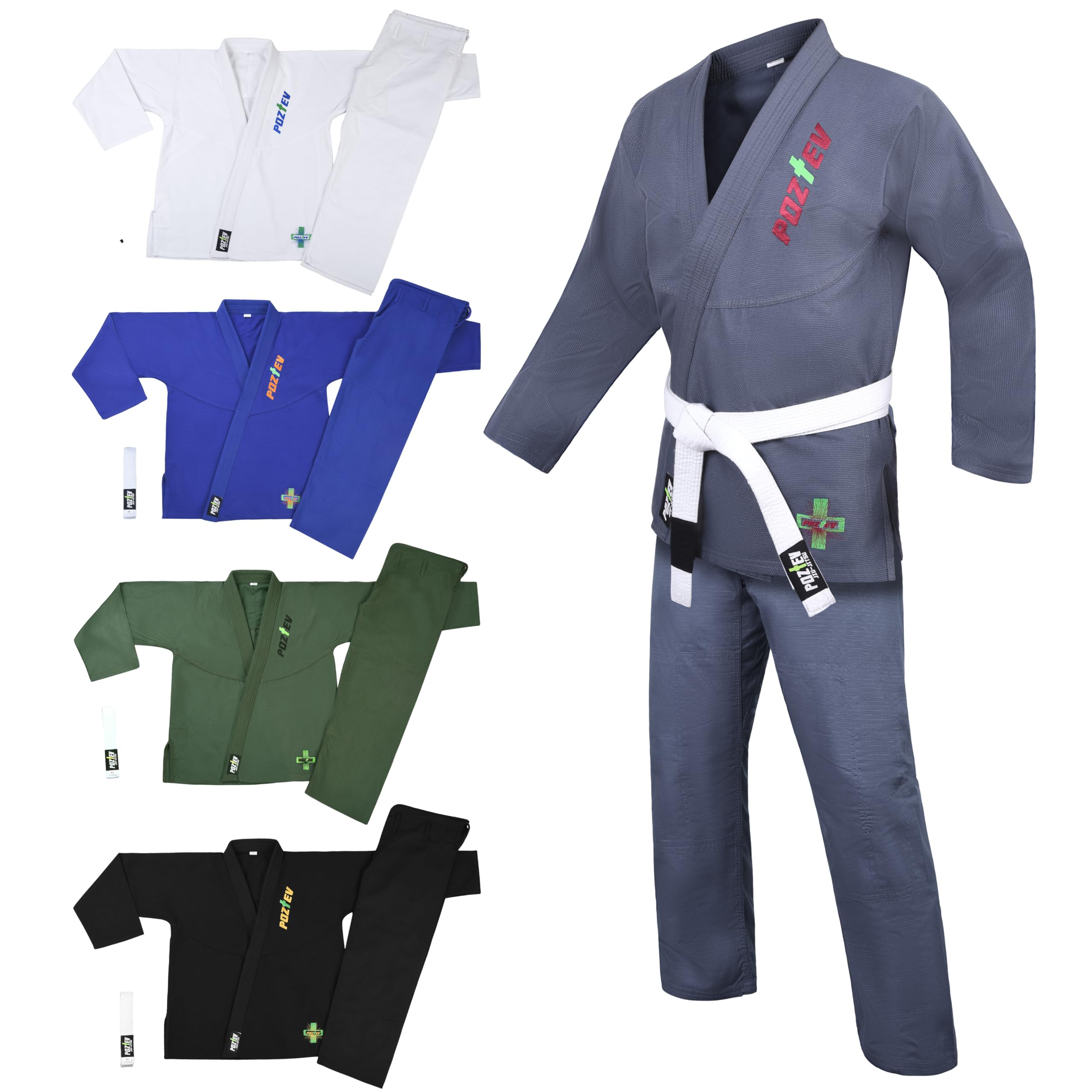 Brazilian Jiu Jitsu Gi for Men & Women BJJ Gi Grappling Kimonos Preshrunk Lightweight Fabric Martial Arts Uniform