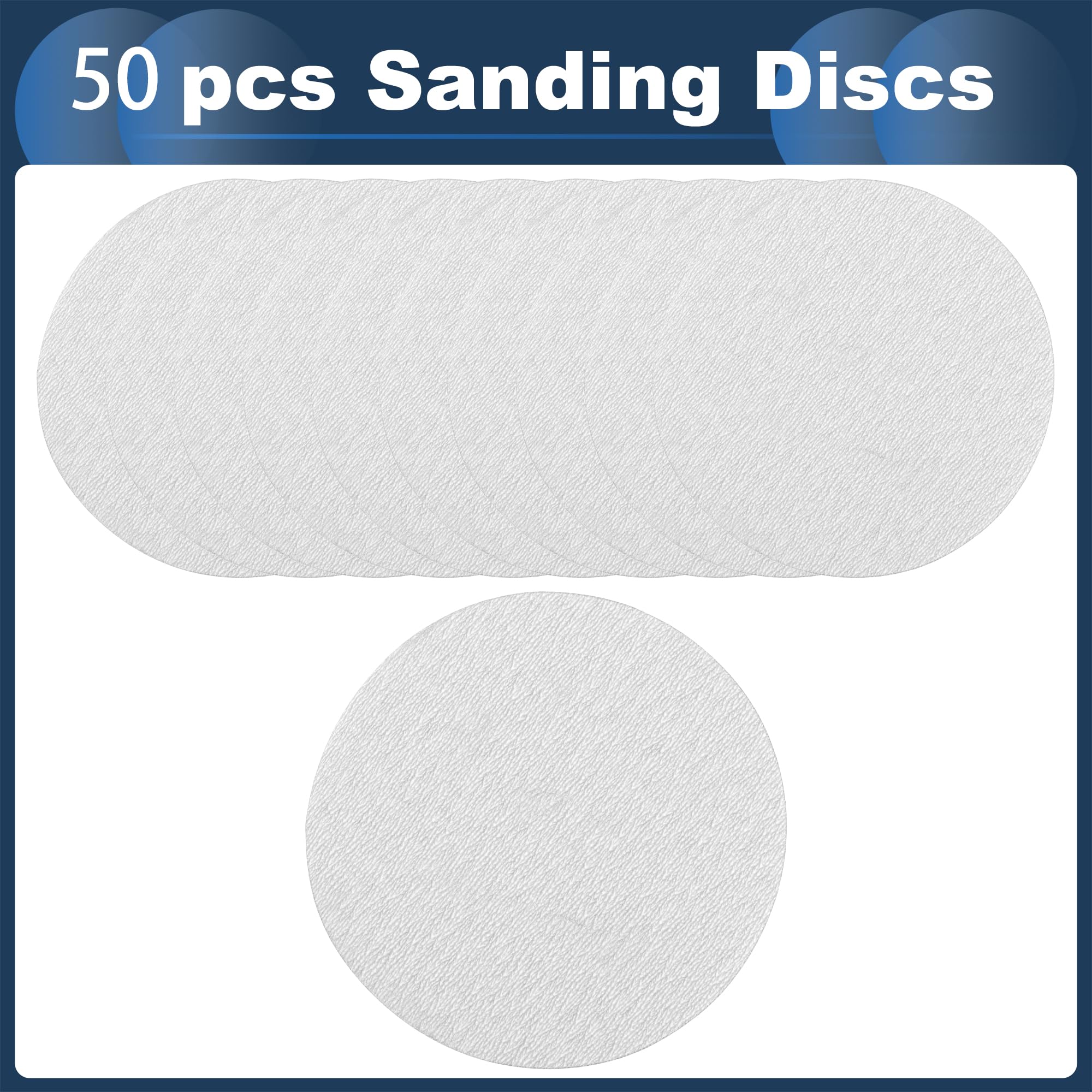 INFINAUTO Sanding Discs, 3.94" 1000 Grit Automotive Repair Round Hook and Loop Sandpaper Aluminum Oxide White, 50 Pcs - Image 4