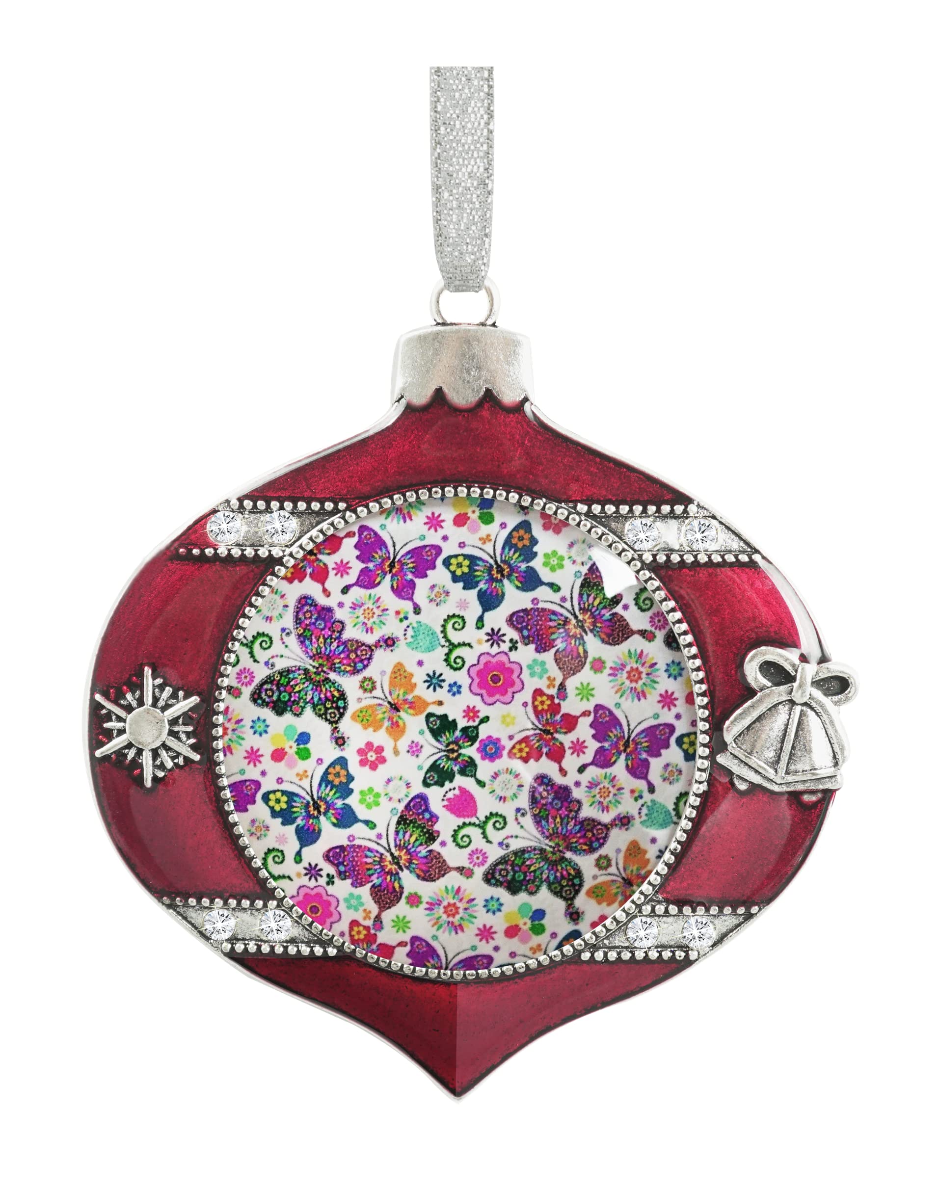 FQJNSAnnual Edition Little Christmas Ornament Holidays Ornaments Creative Glass Ornament Christmas Tree Home Decoration(Butterflies)