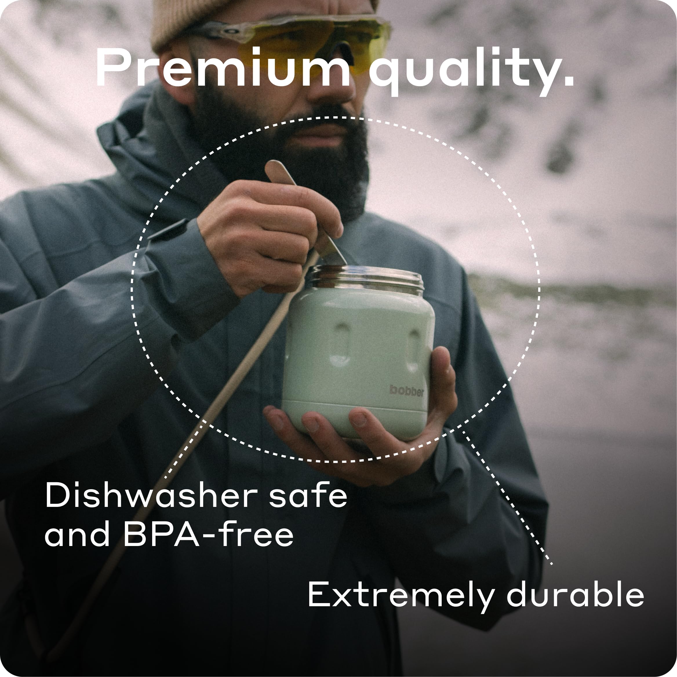 BOBBER Termo aislado de acero inoxidable de 16 onzas para alimentos calientes, recipiente de sopa de boca extra ancha con cuchara y cuenco, mantiene el arroz y la pasta calientes durante 10 horas y