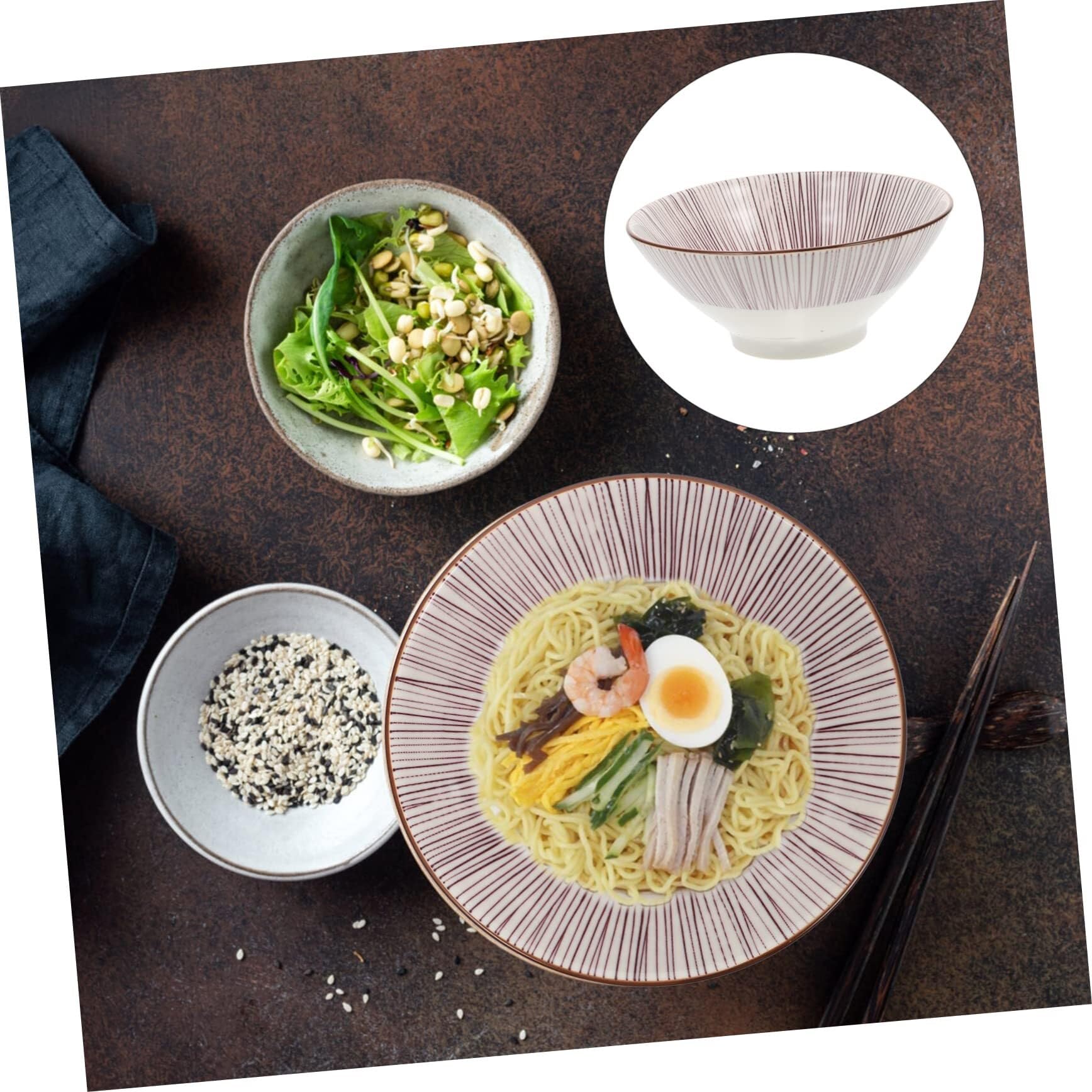 Ceramiczna miska na ramen, zupę i desery – wszechstronne naczynie do posiłków i przekąsek, idealne do użytku domowego lub restauracyjnego