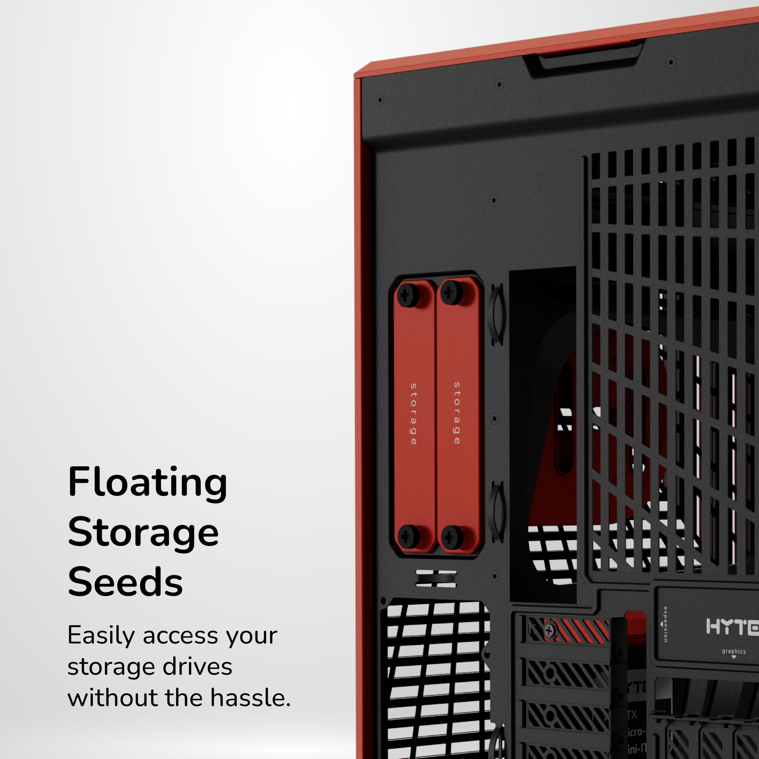Hyte Y70 Touch Infinite Dual Chamber ATX Mid Tower Modernes ästhetisches Gehäuse mit integriertem 2,5K LCD-Touchscreen - Black Cherry