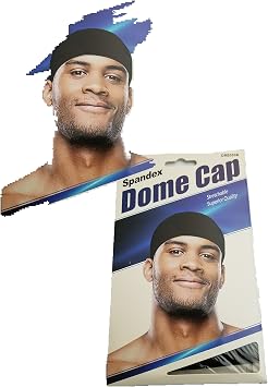 Dream Spandex Dome Cap Black #30B 2 pack, Superior quality, stretchable, stretchy, wrinkle resistant, polyester
