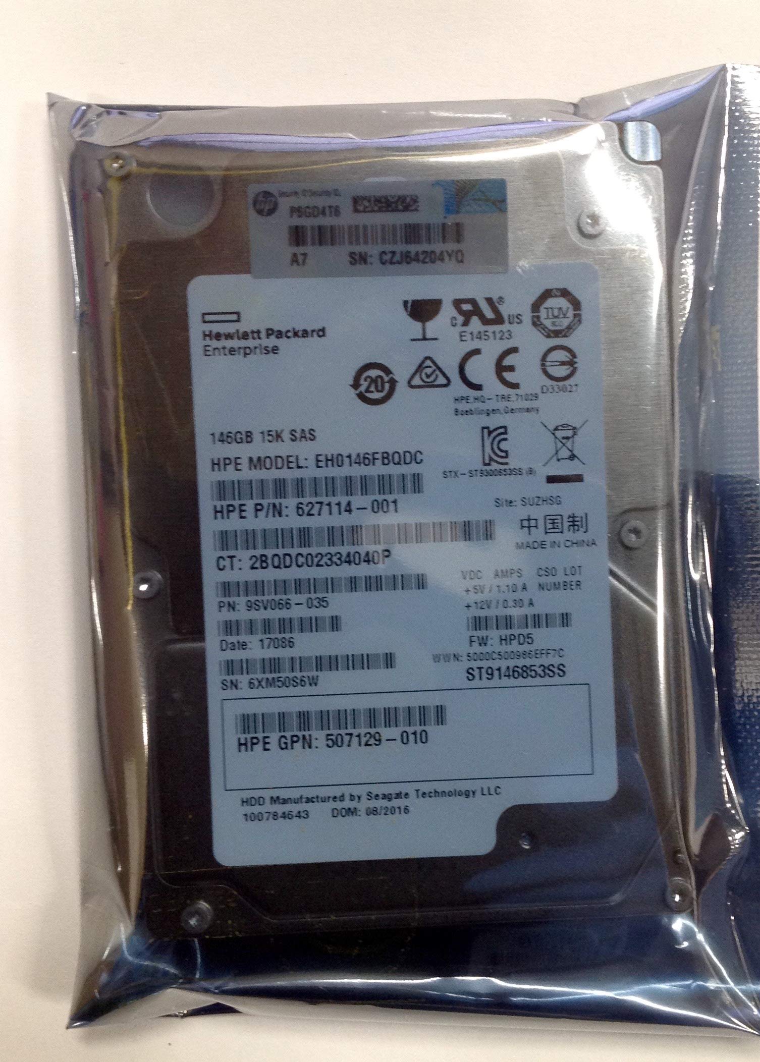 Amazon | HP 507129-010 146GB 15K RPM 2.5インチ SAS-6Gb/s HDD | HP