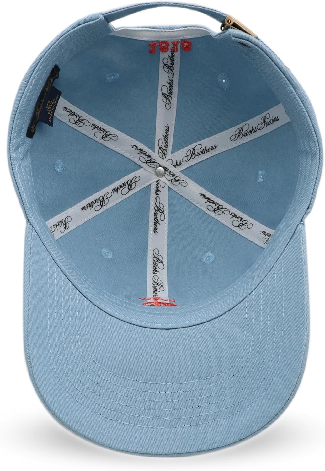 Brooks Brothers Men’s Classic 100% Cotton Twill Baseball Cap - Woven Logo One-Size Adjustable Hat