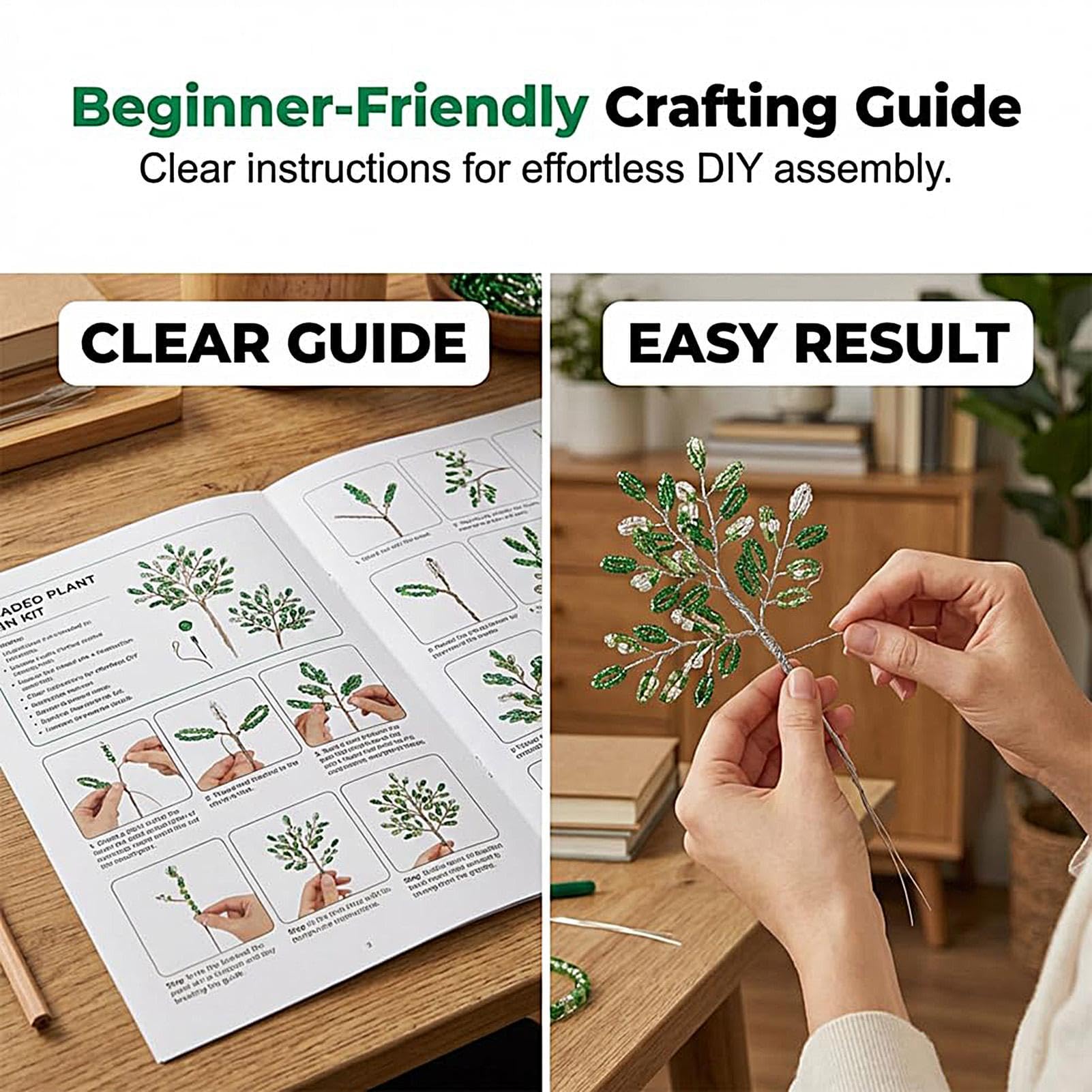 Kit de en Perles de Verre Set de Perles DIY
