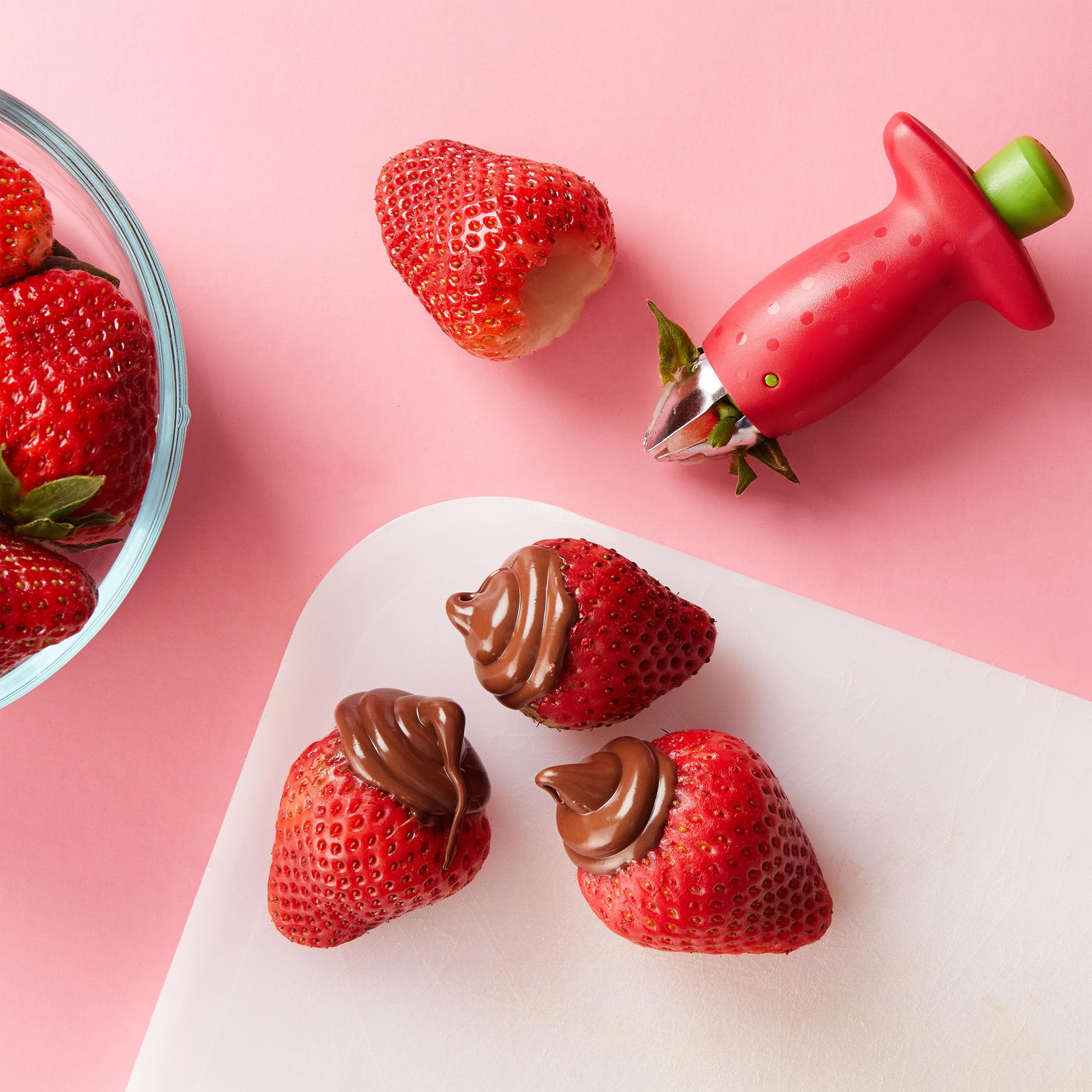Chef'n Stemgem Descorazonador Fresas, Acero Inoxidable, 12.7 x 5.1 x 2.5 cm