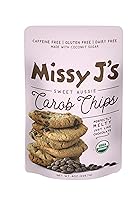 Vista 10 de Missy J's Chips de algarroba orgánicas de 8 onzas, paquete de 6 unidades, hechas con algarroba con azúcar de coco, vegano y sin gluten, sustituto
