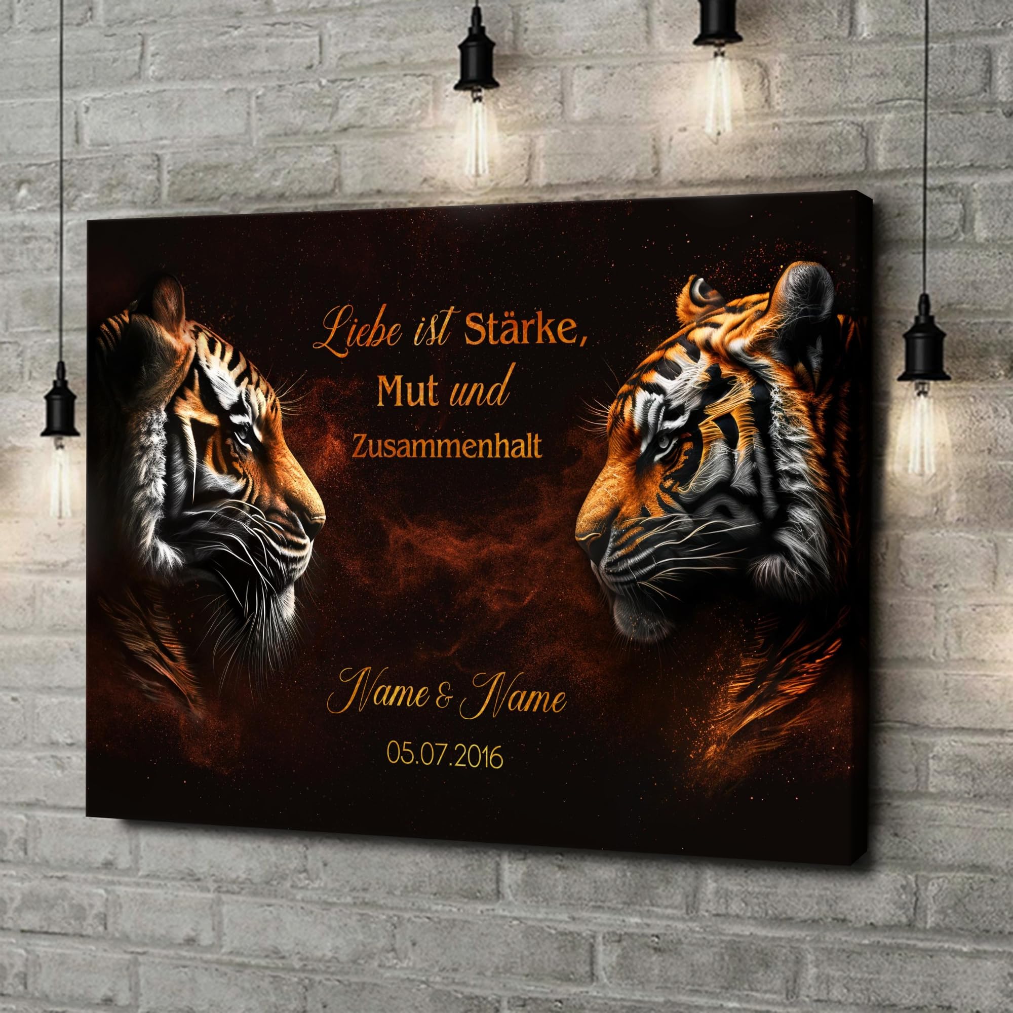 Liebesleinwand Personalisiertes Geschenk für Partner Innigkeit Geschenk Jahrestag, Verlobung, Hochzeitstag | Leinwandbild romantisch gestalten