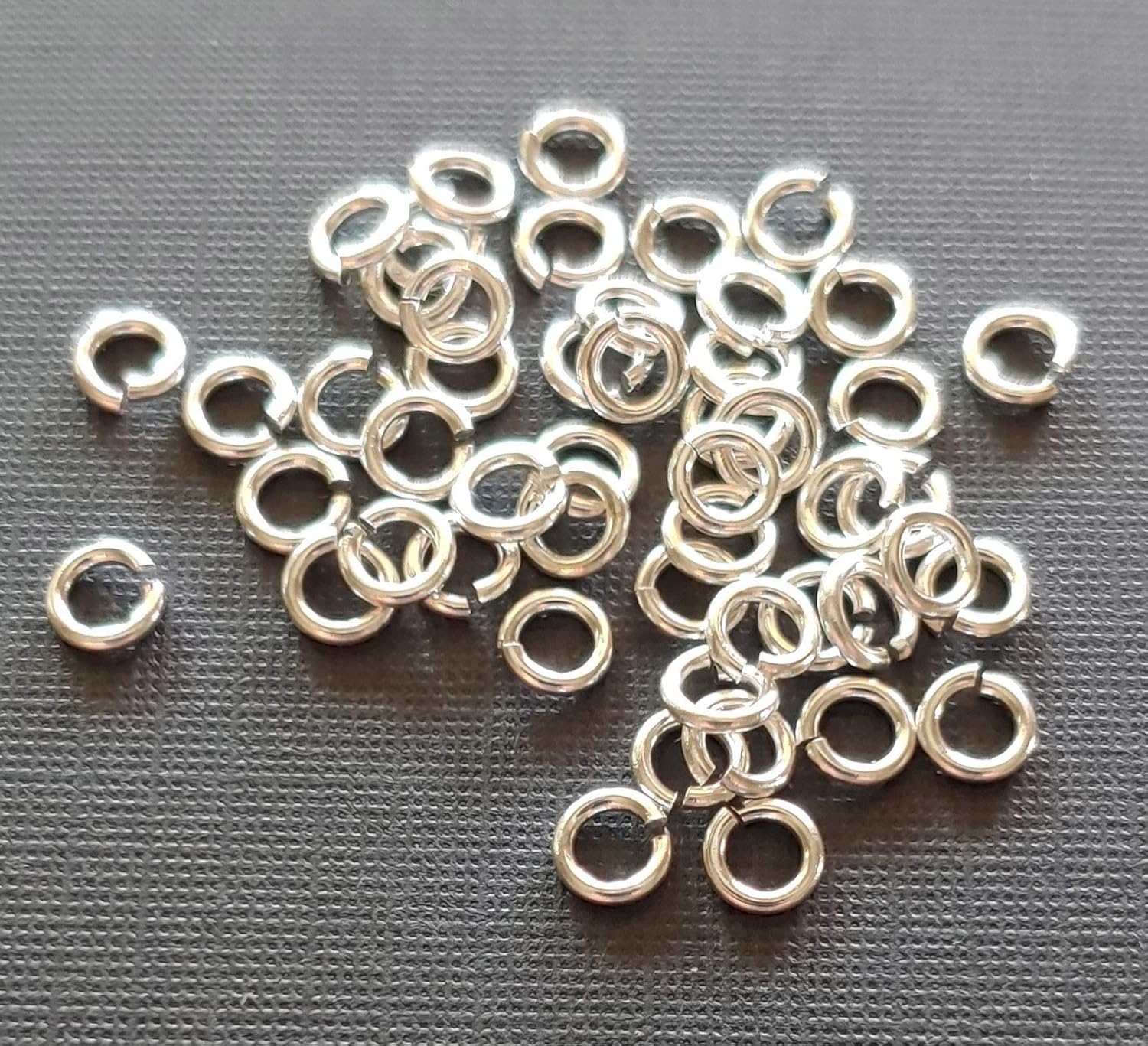Snapeez II ULTRAPLATE 99.9% Pure Silver Plate Ring Hard Open Jump Ring 4mm Heavy Gauge (Pk 50) Jump Rings. The Ultra Secure No Solder Jump Ring. Made in USA.