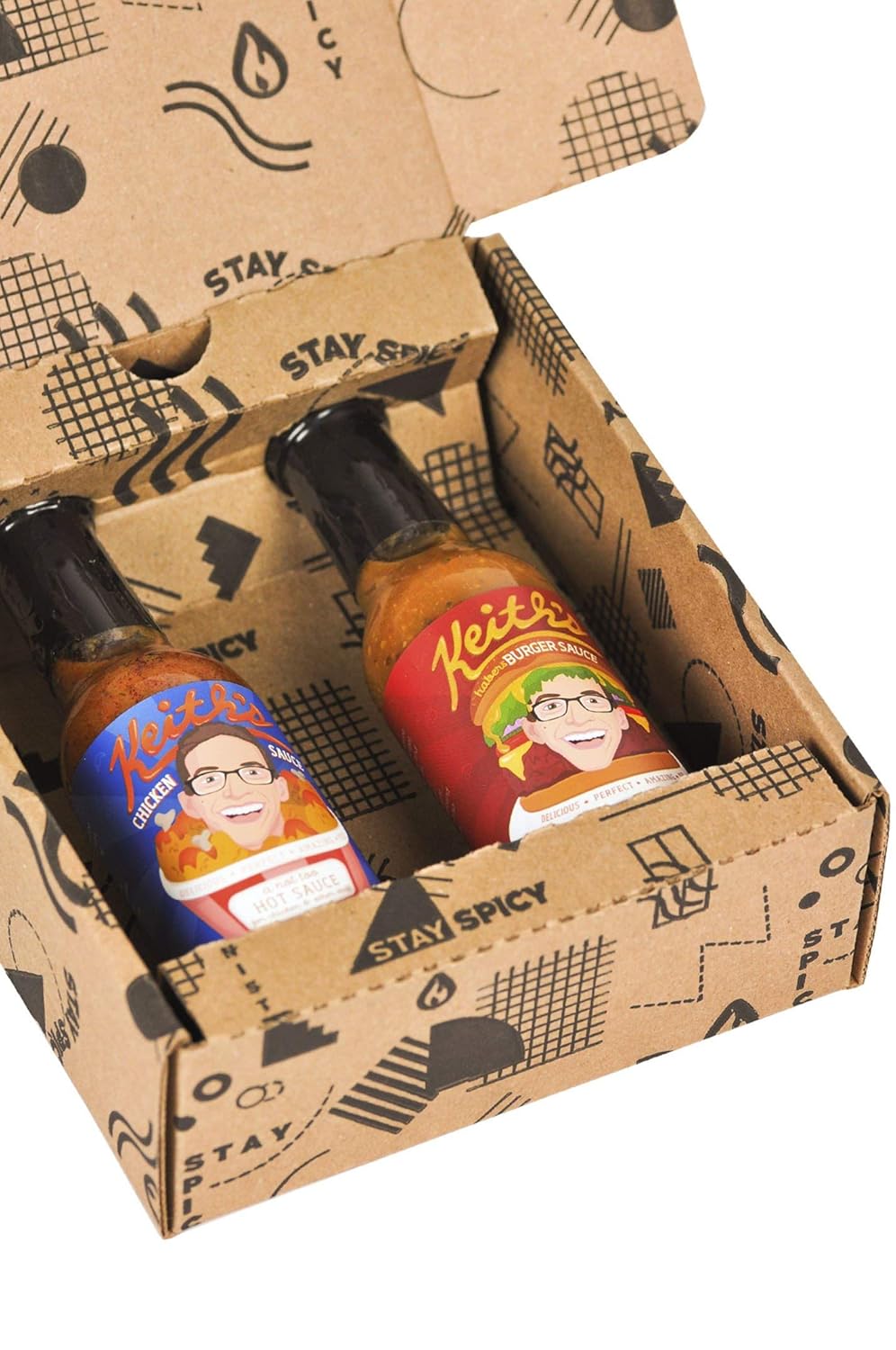 Keith's Chicken Sauce Hot Sauce Duo by Heatonist, Made with Natural Ingredients, Variety Pack of Tangy & Fiery Flavors, 5 fl oz Bottles (2-Pack)