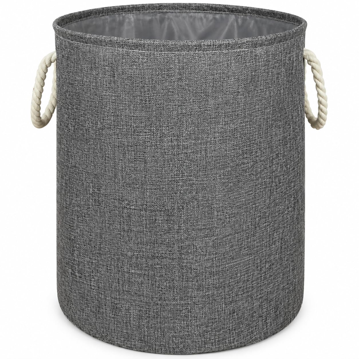 Photo 1 of VAIVUSTO Round Laundry Hamper, 15.7" x 19.7", Grey