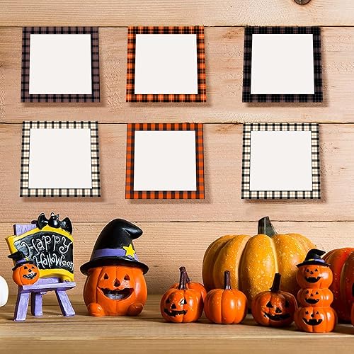 Miniatura 3 de 9 blocs de notas adhesivas de Halloween a cuadros, 450 blocs de notas autoadhesivos extraíbles, 50 hojas cada uno para Halloween, escuela, oficina,