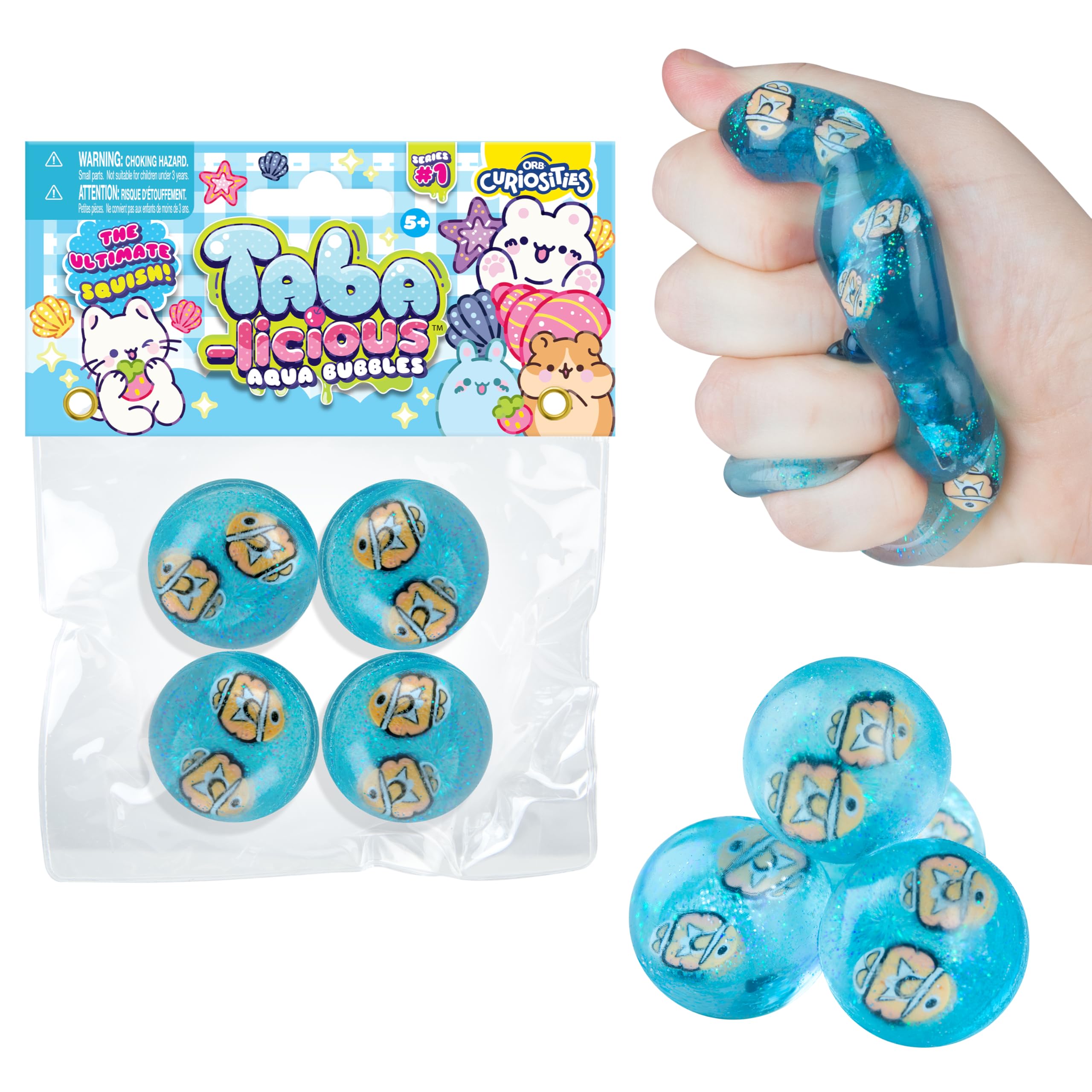 【大人気スクイーズ】Kosbling マリンシリーズ 4点セット✨️ Amazon | ORB Tabalicious アクアバブル TABA スクイーズフィッシュ